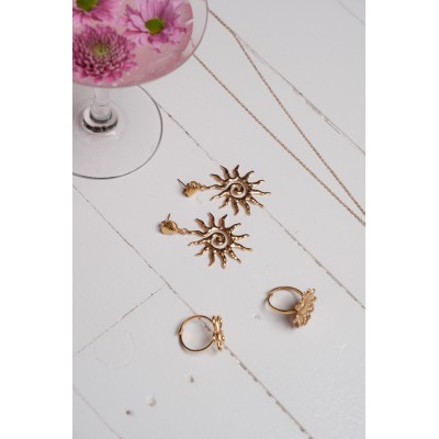 BOUCLES ANNEAUX ENTRELACES ACIER INOXYDABLE SILVER PETIT PRIX