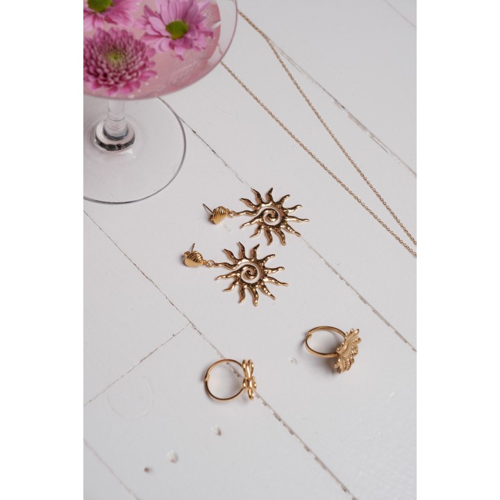 BOUCLES ANNEAUX ENTRELACES ACIER INOXYDABLE SILVER PETIT PRIX