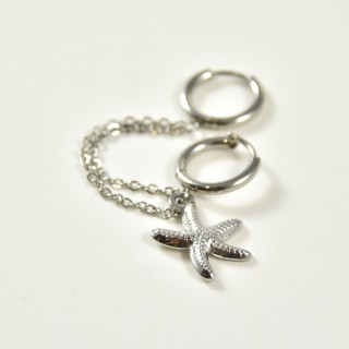 FAUX PIERCING ETOILE ACIER INOXYDABLE SILVER PETIT PRIX