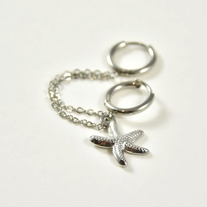 FAUX PIERCING ETOILE ACIER INOXYDABLE SILVER PETIT PRIX