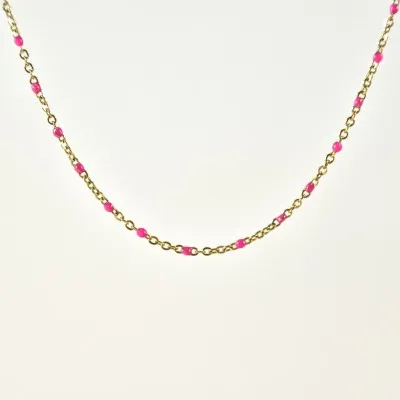 COLLIER MAILLE SERPENT ACIER INOXYDABLE GOLD PETIT PRIX