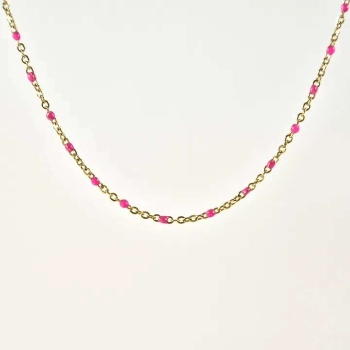 COLLIER MAILLE SERPENT ACIER INOXYDABLE GOLD PETIT PRIX