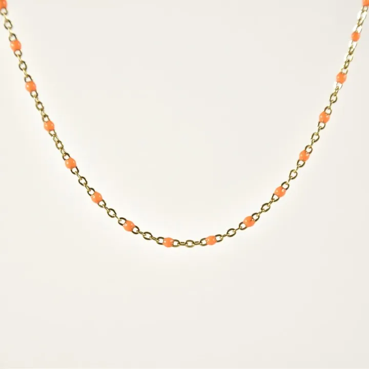COLLIER MAILLE SERPENT ACIER INOXYDABLE GOLD PETIT PRIX