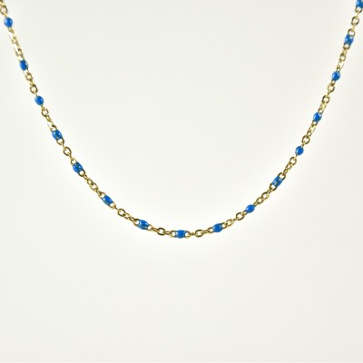 COLLIER MAILLE SERPENT ACIER INOXYDABLE GOLD PETIT PRIX