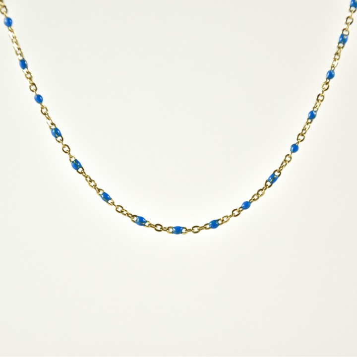 COLLIER MAILLE SERPENT ACIER INOXYDABLE GOLD PETIT PRIX