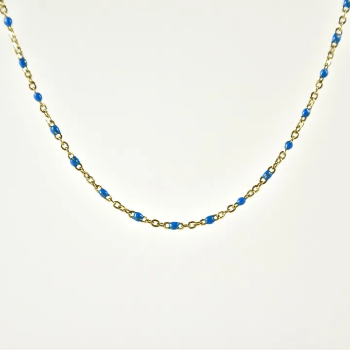 COLLIER MAILLE SERPENT ACIER INOXYDABLE GOLD PETIT PRIX