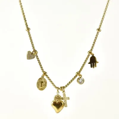 COLLIER MAILLE SERPENT ACIER INOXYDABLE GOLD PETIT PRIX