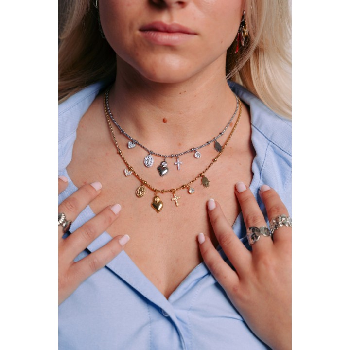 COLLIER MAILLE SERPENT ACIER INOXYDABLE GOLD PETIT PRIX