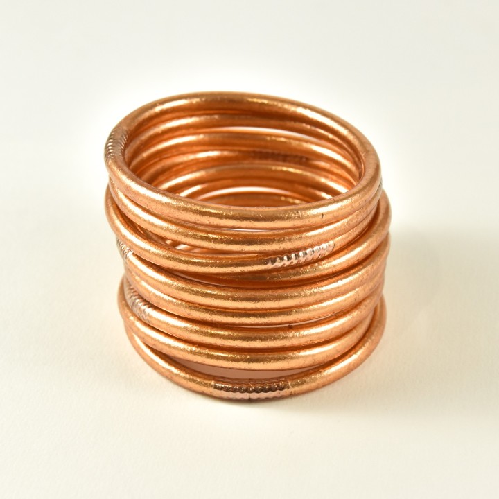 JONC BOUDDHISTE TIBETAINS KUMLAI ROSE GOLD PAS CHER