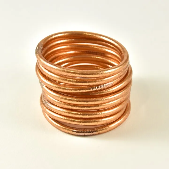 JONC BOUDDHISTE TIBETAINS KUMLAI ROSE GOLD PAS CHER