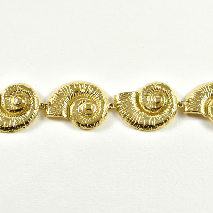 BRACELET GROS COQUILLAGES ACIER INOXYDABLE GOLD PETIT PRIX