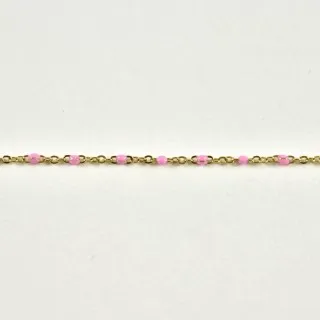 BRACELET PERLES ROSE PALE ACIER INOXYDABLE GOLD PETIT PRIX