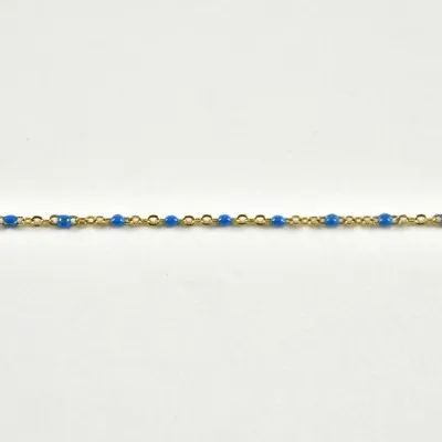 BRACELET PERLES GRIS METALLISE MEDAILLON ACIER INOX GOLD PETIT PRIX