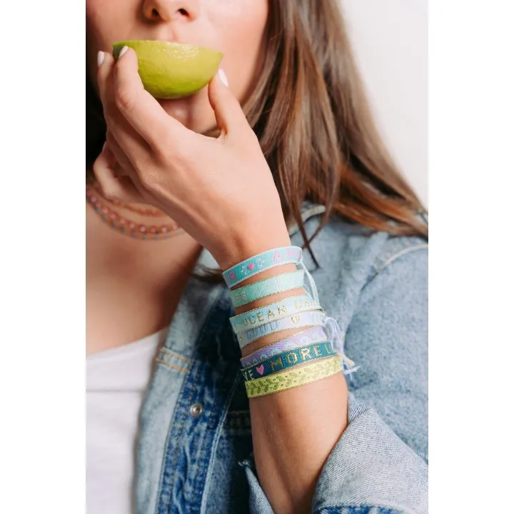 BRACELET PERLES GRIS METALLISE MEDAILLON ACIER INOX GOLD PETIT PRIX