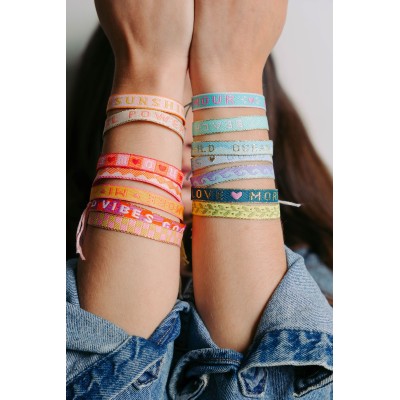 BRACELET TISSU GOOD VIBES PAS CHER