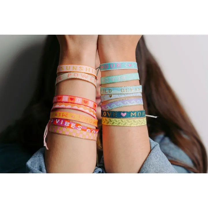 BRACELET TISSU DAMIER PAS CHER