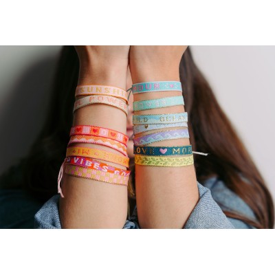 BRACELET TISSU VAGUES PAS CHER