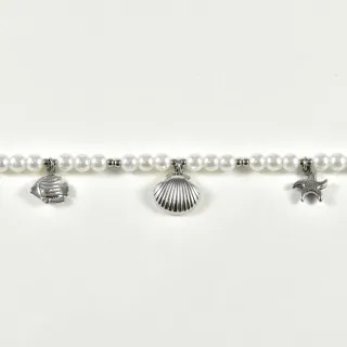 CHAINE DE CHEVILLE CHARM COQUILLAGE ACIER INOXYDABLE SILVER PETIT PRIX