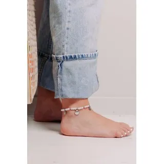 CHAINE DE CHEVILLE CHARM COQUILLAGE ACIER INOXYDABLE SILVER PETIT PRIX