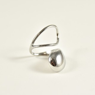 BAGUE RONDE MARTELEE ACIER INOXYDABLE GOLD PETIT PRIX