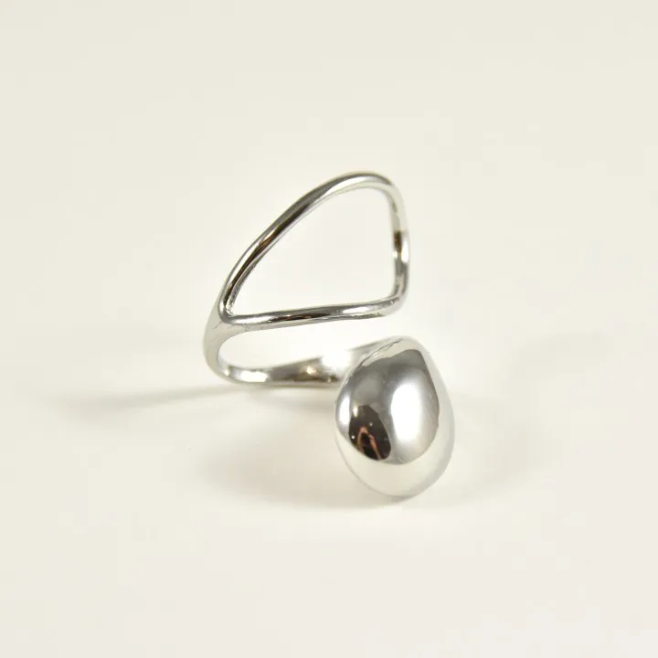 BAGUE EVASEE OUVERTE ACIER INOXYDABLE SILVER PETIT PRIX