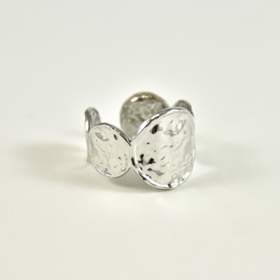 BAGUE RONDE MARTELEE ACIER INOXYDABLE GOLD PETIT PRIX