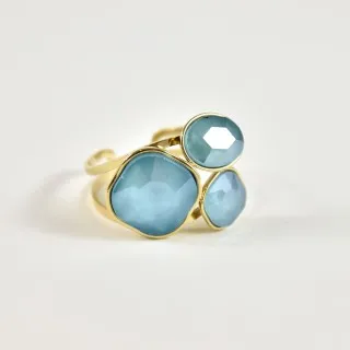 BAGUE RONDE MARTELEE ACIER INOXYDABLE GOLD PETIT PRIX