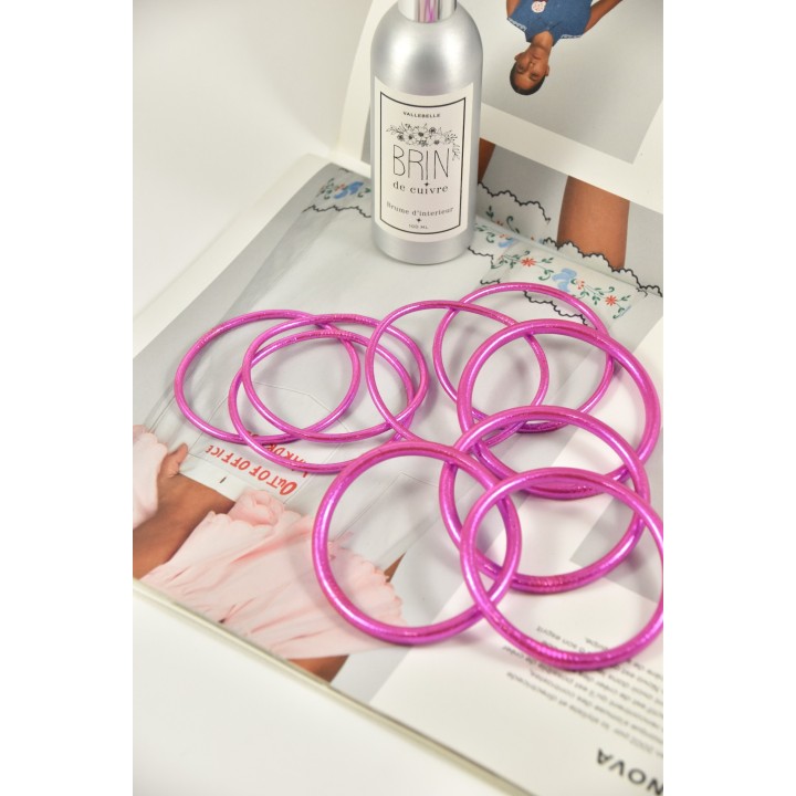 JONC BOUDDHISTE TIBETAIN KUMLAI FUCHSIA FIN PAS CHER