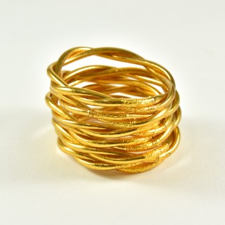 JONC BOUDDHISTE TIBETAIN KUMLAI TORSADE MANTRA GOLD PAS CHER