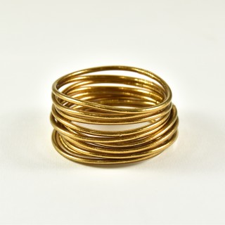 JONC BOUDDHISTE TIBETAIN KUMLAI ANTIQUE GOLD FIN PAS CHER
