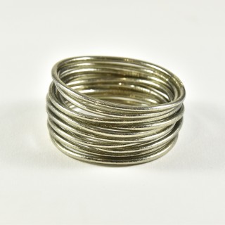 JONC BOUDDHISTE TIBETAIN KUMLAI ANTIQUE SILVER FIN PAS CHER