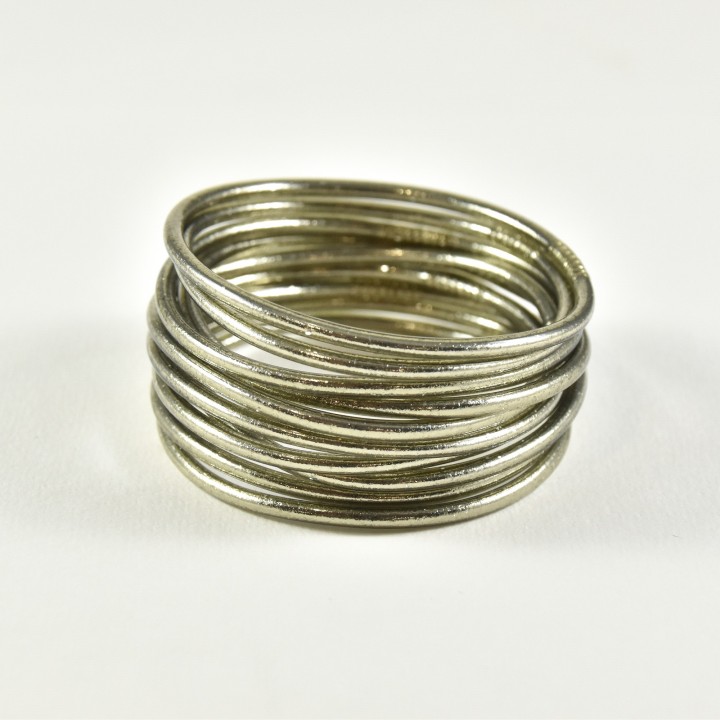 JONC BOUDDHISTE TIBETAIN KUMLAI ANTIQUE SILVER FIN PAS CHER
