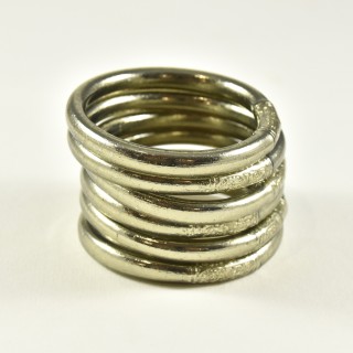 JONC BOUDDHISTE TIBETAIN KUMLAI MAXI MANTRA ANTIQUE SILVER PAS CHER