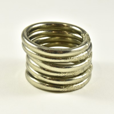 JONC BOUDDHISTE TIBETAIN KUMLAI MAXI MANTRA ANTIQUE SILVER PAS CHER