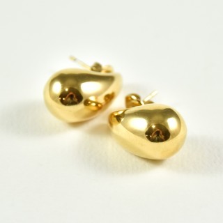 BOUCLES ANNEAUX ENTRELACES ACIER INOXYDABLE SILVER PETIT PRIX