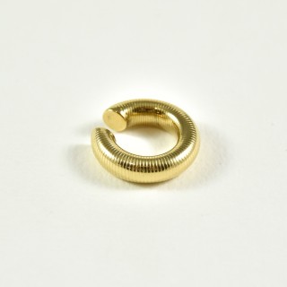 BAGUE D'OREILLE LARGE CISELE ACIER INOXYDABLE GOLD PETIT PRIX