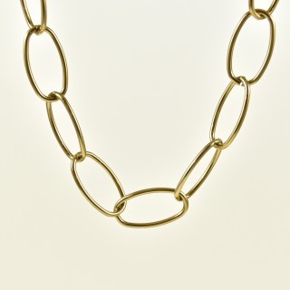 COLLIER GROSSE MAILLE FORCAT ACIER INOX GOLD PETIT PRIX