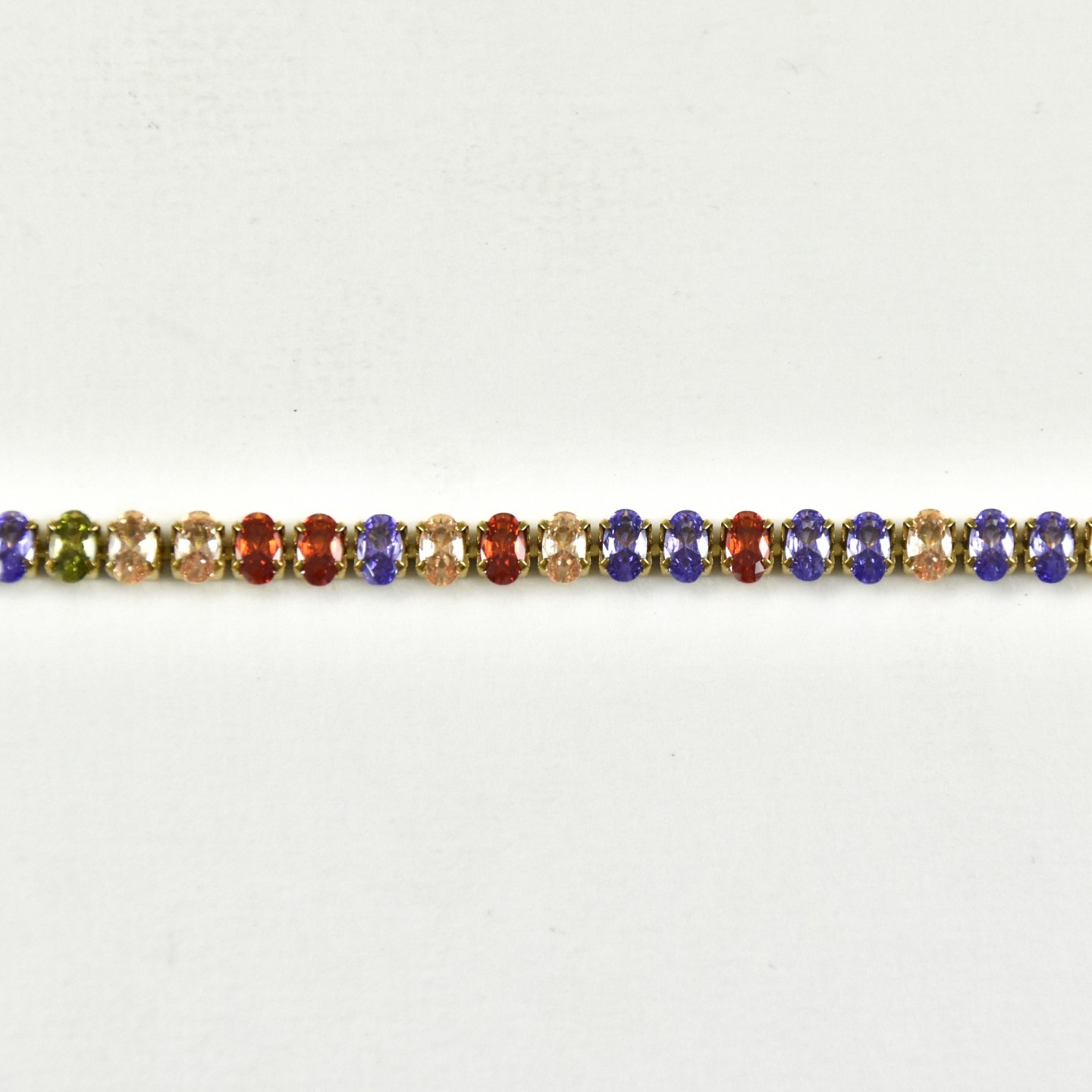 Parure Collier Et Bracelet Poggi Strass Multicolore - Bijou Occasion