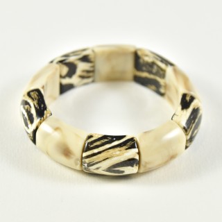 JONC RESINE BEIGE ET NOIR ZEBRE PETIT PRIX