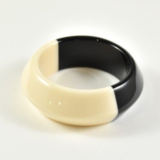 JONC RESINE BICOLORE BEIGE ET NOIR PETIT PRIX