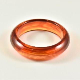 JONC LISSE RESINE ORANGE VEINES MARRONS PETIT PRIX