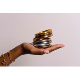 JONC BOUDDHISTE TIBETAIN KUMLAI MAXI MANTRA GOLD PAS CHER