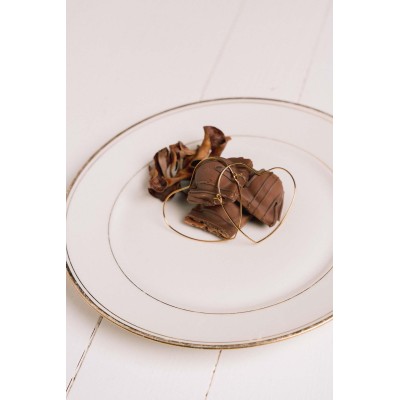 BOUCLES CREOLES COEURS ACIER INOXYDABLE GOLD PETIT PRIX