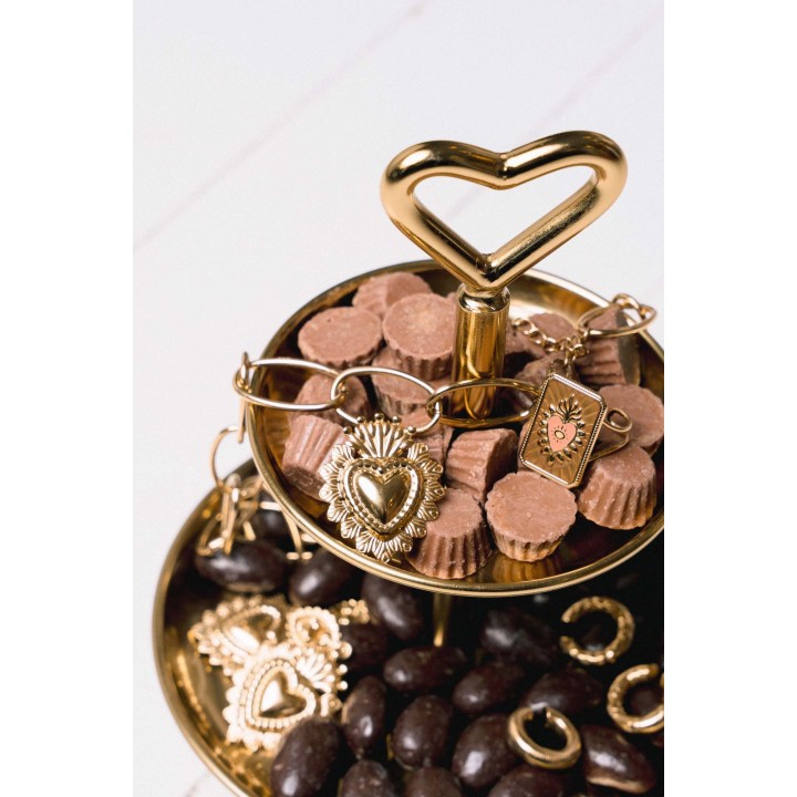 BAGUE RECTANGLE COEUR SACRE ROSE ACIER INOXYDABLE GOLD PETIT PRIX