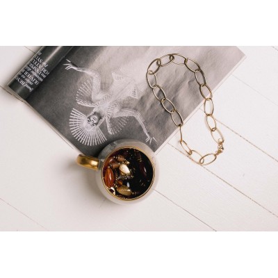 COLLIER GROSSE MAILLE FORCAT ACIER INOX GOLD PETIT PRIX