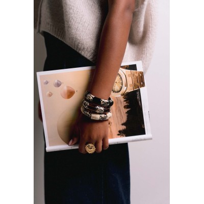 JONC RESINE BEIGE ET NOIR ZEBRE PETIT PRIX