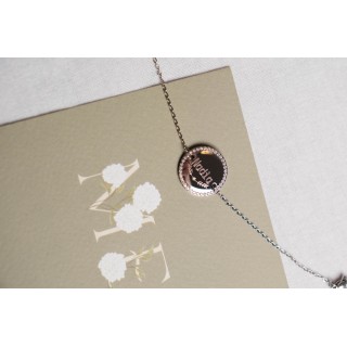 BRACELET ROND STRASS PERSONNALISABLE ACIER INOX SILVER