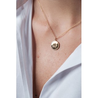 COLLIER ROND MAILLE CLASSIQUE PERSONNALISABLE ACIER INOX GOLD