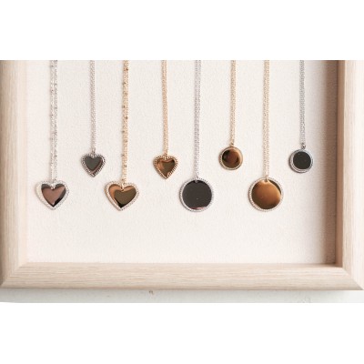 COLLIER ROND MAILLE CLASSIQUE PERSONNALISABLE ACIER INOX GOLD