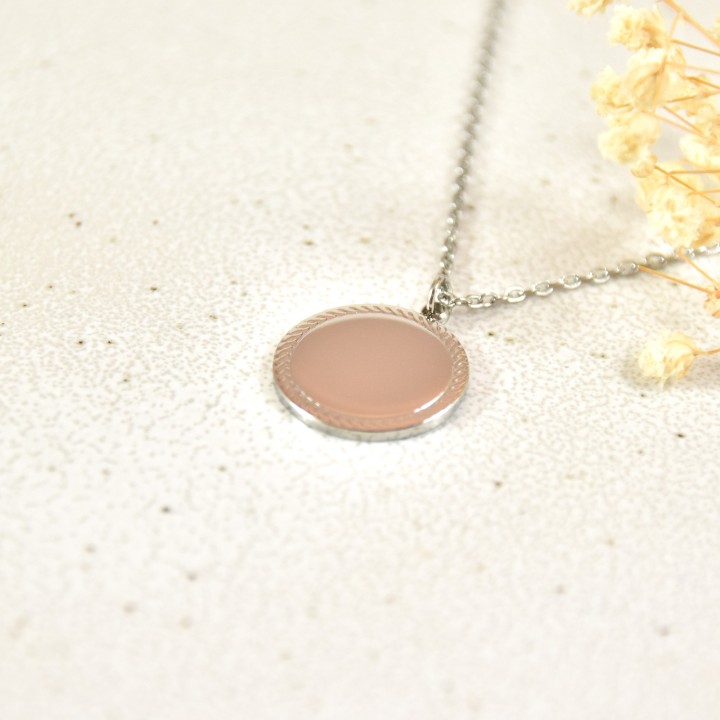 COLLIER ROND MAILLE CLASSIQUE PERSONNALISABLE ACIER INOX SILVER